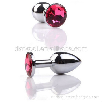 N002/Small Metal Mini Anal Toys, Butt Plug, Stainless Steel+Crystal Jewelry Metal Sex toy for women anal